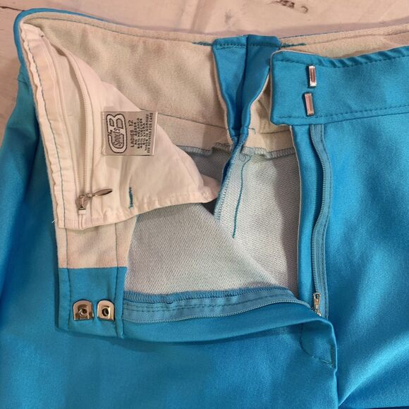Vintage 80s CB Sports Ladies 12 Stirrup Ski Pants Blue Helanca Norway Retro snow - Picture 7 of 16